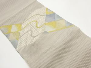 絽綴れ抽象模様織出し名古屋帯